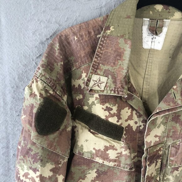 Vintage Italian Army Vegetato Jacket Mens Medium Camo Combat Military EI 2000s - Picture 10 of 15